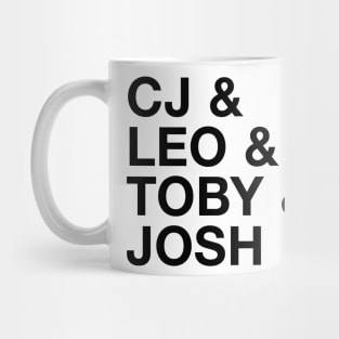 West Wing CJ and Leo and Toby and Josh Mug